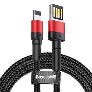 Baseus&nbsp;Cafule Double-sided USB Lightning Cable 2,4A 1m  Black+Red