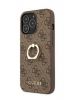 Aksesuāri Mob. & Vied. telefoniem GUESS Guess 
 Apple 
 iPhone 13 Pro PU 4G Ring Case 
 Brown brūns 