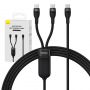 Baseus 2in1 USB cable Flash Series USB-C do USB-C 100W, 1.5m  black