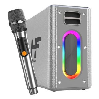 - HiFuture Speaker HiFuture Music Box Bluetooth + 2 microphones  silver sudrabs