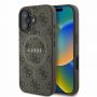GUESS Guess Guess 4G Ring Classic Logo MagSafe iPhone 16 Case - Brown