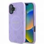 GUESS Guess Guess Saffiano Peony Classic Logo MagSafe iPhone 16 Case - Purple