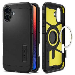 -&nbsp;Spigen Spigen Tough Armor MagSafe case with stand for iPhone 16 black