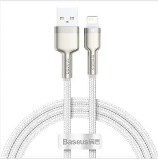 Baseus Baseus 
 
 Cable Cafule Metal USB - Lightning 1,0 m 2,4A 
 White balts