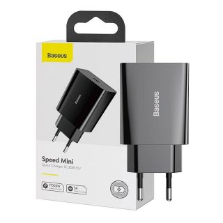 Baseus&nbsp;Baseus Baseus Speed Mini Quick Charger, USB-C, PD, 3A, 20W  black