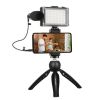 Sporta kameras - Puller Live broadcast kit Puluz tripod mount + LED lamp + microphone +...» 