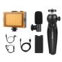 Puller Live broadcast kit Puluz tripod mount + LED lamp + microphone + phone clamp