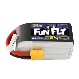 -&nbsp;Tattu Battery Tattu Funfly 1300mAh 22,2V 100C 6S1P XT60