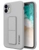 Аксессуары Моб. & Смарт. телефонам - Galaxy A22 5G Kickstand Case Silicone Stand Cover Grey pelēks 