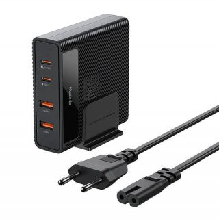 - Mcdodo Charging station GaN 100W Mcdodo CH-1802, 2x USB-C, 2x USB-A  black melns
