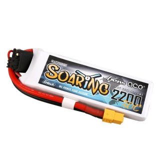 -&nbsp;Gens ace Gens Ace G-Tech Soaring 2200mAh 7.4V 30C 2S1P XT60 Battery