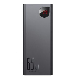 Baseus Powerbank Adaman Metal 20000mAh PD QC 3.0 65W 2xUSB + USB-C + micro USB  Black melns