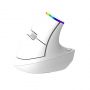 - Delux Wireless Vertical Mouse Delux M618C 2.4G 1600DPI RGB  white