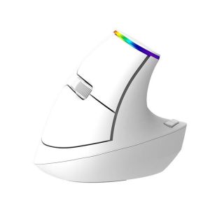 - Delux Wireless Vertical Mouse Delux M618C 2.4G 1600DPI RGB  white