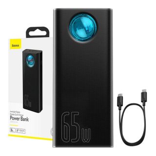 Baseus Powerbank Amblight 30000mAh, 4xUSB, USB-C, 65W  black