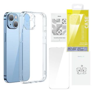 Baseus&nbsp;SuperCeramic Transparent Glass Case and Tempered Glass set for iPhone 14 Plus