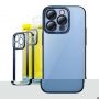 Baseus Glitter Transparent Case and Tempered Glass set for iPhone 14 Pro  blue