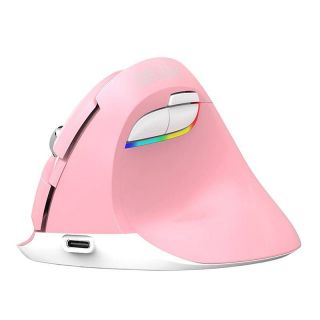 -&nbsp;Delux Wireless Vertical Mouse Delux M618Mini DB BT+2.4G 2400DPI  pink