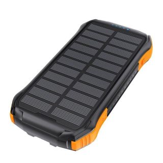 - Choetech Choetech B659 Solar power bank with inductive charging 2x USB 10000mAh Qi 5W  black-orange