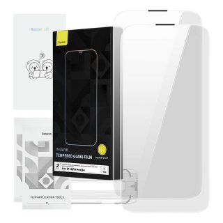 Baseus&nbsp;Tempered Glass Corning for iPhone 13 / 13 Pro / 14 with built-in dust filter