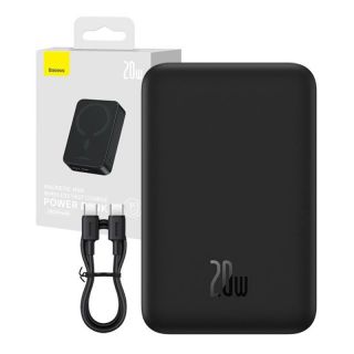 Baseus Baseus Powerbank Baseus Magnetic Mini 20000mAh, USB-C 20W MagSafe  black