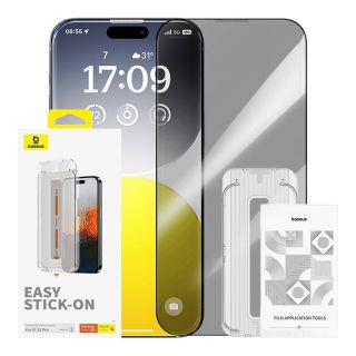 Baseus Privacy Protection Tempered Glass Sapphire iPhone 15 Pro