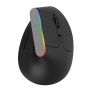 - Delux Wireless Vertical Mouse Delux M618C 2.4G 1600DPI RGB  black
