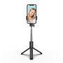 Hurtel Selfie stick WHS1Y telescopic tripod 1m with phone holder black