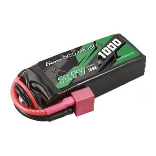- Gens ace Gens ace 35C 1000mAh 3S1P 11.1V Airsoft Gun Lipo Battery with T Plug
