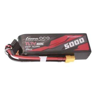 -&nbsp;Gens ace Gens ace G-Tech 5000mAh 11.1V 60C 3S1P Short-Size Lipo With XT60 Plug
