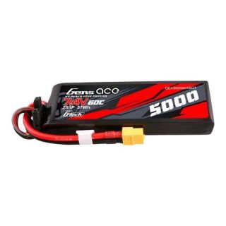 -&nbsp;Gens ace Gens ace G-Tech 5000mAh 7.4V 60C 2S1P Lipo PC material case with XT60 Plug