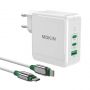 - Mokin Charger MOKiN PD140W 2C1A GaN 2xUSB-C 1xUSB-A  black