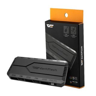 -&nbsp;Darkflash Fan control box for computer Darkflash RC2 RGB PWM + remote controller  black