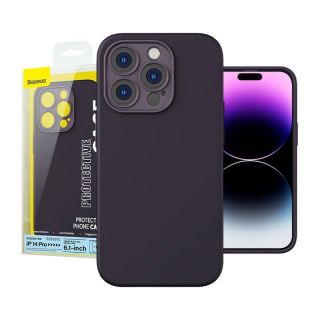Baseus&nbsp;Liquid Silica Gel Case for iPhone 14 Pro  Elderberry + tempered glass + cleaning kit