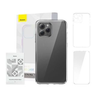 Baseus&nbsp;Case Crystal Series for iPhone 11 pro max  clear  + tempered glass + cleaning kit
