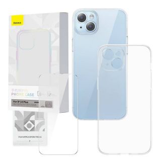 Baseus&nbsp;Transparent Case and Tempered Glass set Corning for iPhone 14 Plus