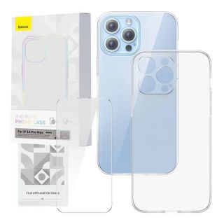 Baseus&nbsp;Transparent Case and Tempered Glass set Corning for iPhone 13 Pro Max