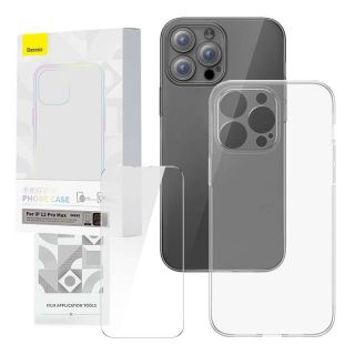 Baseus&nbsp;Transparent Case and Tempered Glass set Corning for iPhone 12 Pro Max