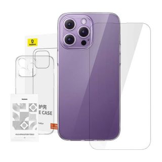 Baseus&nbsp;Clear Case iPhone 14 Pro Max+ tempered glass