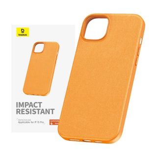 Baseus Phone Case for iPhone 15 ProMax Fauxther Series  Orange