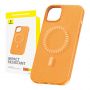 Baseus Magnetic Phone Case for iPhone 15 Plus Fauxther Series  Orange