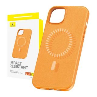 Baseus&nbsp;Magnetic Phone Case for iPhone 15 Fauxther Series  Orange