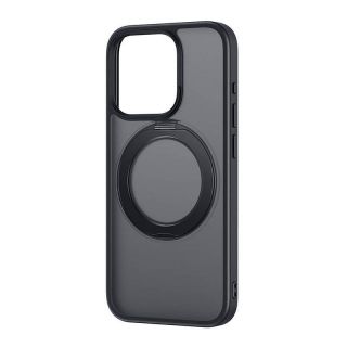 Baseus Phone Case SkyRing Magnetic with Stand for iP 14 Pro Max + tempered-glass and cleaning kit  black