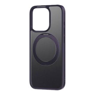 Baseus Phone Case with Stand SkyRing 360° for iP 14 Pro +tempered-glass and cleaning kit  purple