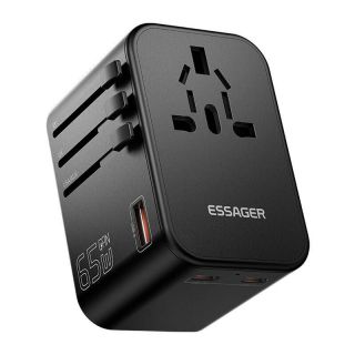 - Essager Travel wall charger, Essager, ECT65-LT01-Z, 65W  black