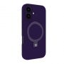 Evelatus Evelatus Apple iPhone 16 Premium Magsafe with Stand Soft Touch Silicone Case Purple
