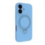 Evelatus Evelatus Apple iPhone 16 Premium Magsafe with Stand Soft Touch Silicone Case Blue