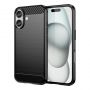 - Hurtel Carbon Case for iPhone 16 Silicone Case Black