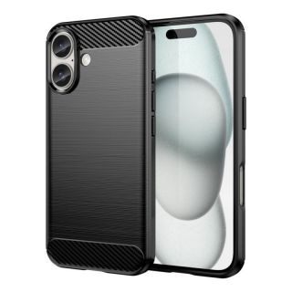 -&nbsp;Hurtel Carbon Case for iPhone 16 Silicone Case Black