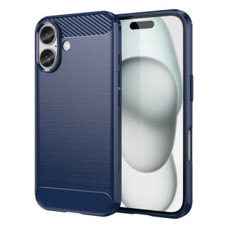 -&nbsp;Hurtel Carbon Case for iPhone 16 Silicone Case Blue